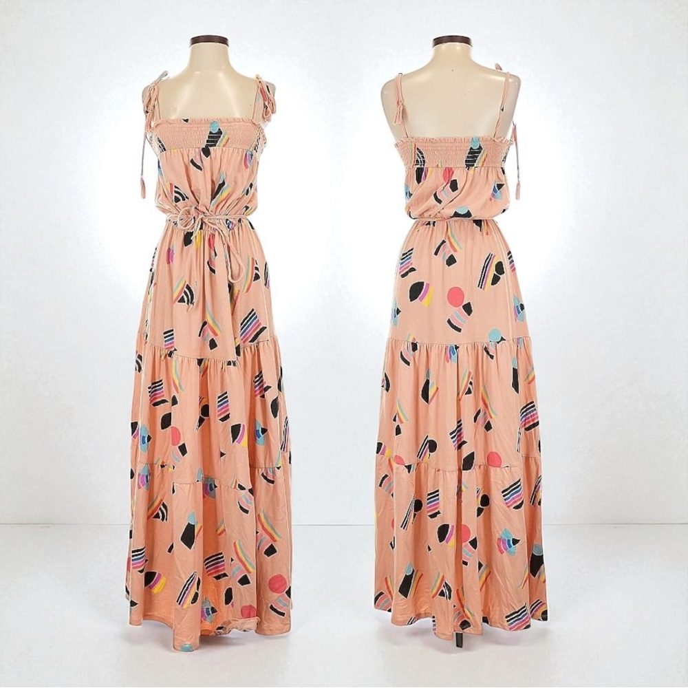 Target TAKE PRIDE SUNDRESS SIZE XS Geometric Pattern Smock Maxi Long Dress